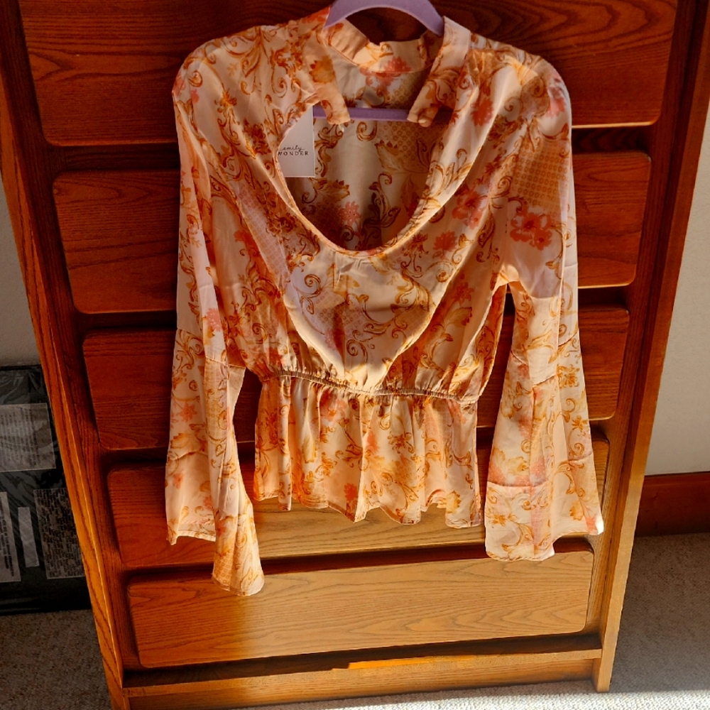 Elegant Peplum Blouse NWT
